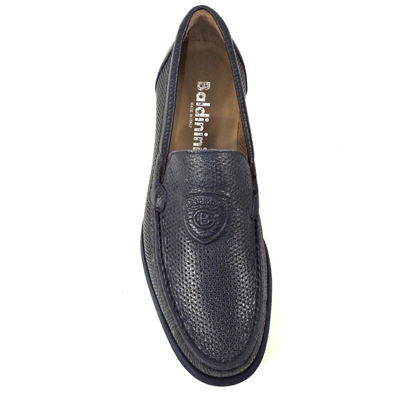 BALDININI ?? MEN\'S BLUE SOFT LEATHER FLAT SUMMER LOAFERS main image 4